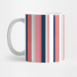 Blue Pink Pastel Color Lines Pattern Mug